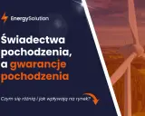 Świadectwa pochodzenia a gwarancje pochodzenia energii. Dowiedz się, czym się różnią i jak wpływają na rynek. W tle wiatraki.