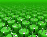 Zielona energia w Polsce: mnóstwo wtyczek symbolizuje produkcję energii elektrycznej w Polsce online.