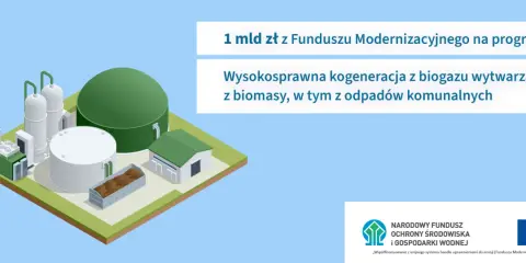 Wysokosprawna kogeneracja z biogazu wytwarzanego z odpadów komunalnych. 1 mld zł z Funduszu Modernizacyjnego na rozwój.