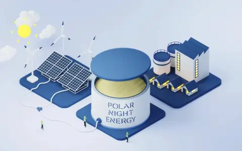Bateria piaskowa "Polar Night Energy" zasilana przez wiatr i słońce, dostarcza energię do domów i fabryki.