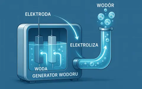 Generator wodoru wykorzystuje elektrolizę wody do produkcji czystego wodoru.