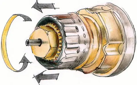 Schemat mechanizmu termostatycznego. Dowiedz się, jak dobrać głowicę termostatyczną, analizując jej budowę i działanie.