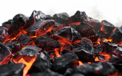 Żarzące się węgle, iskry unoszą się w powietrzu. Pytanie "do kiedy można palić węglem" nabiera znaczenia w obliczu takich obrazów.