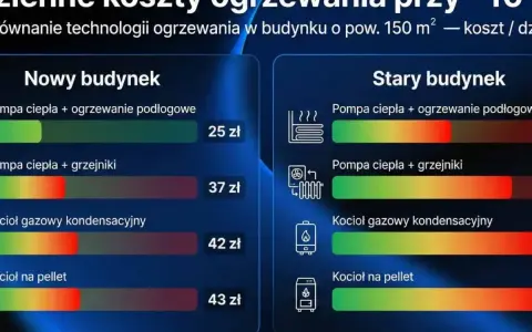 Porównanie kosztów ogrzewania. Kocioł gazowy kondensacyjny w starym budynku kosztuje 42 zł dziennie, pokazując, jak działa piec gazowy.