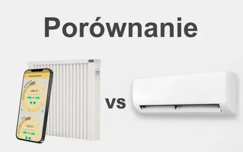 Porównanie grzejnika z aplikacją do sterowania ogrzewaniem i klimatyzatora. Który system zapewni komfort cieplny?