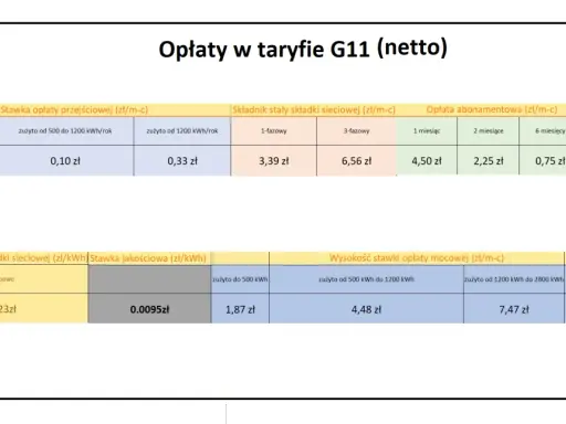 Taryfa G11 dla domu jednorodzinnego: opłaty przejściowe, stałe, abonamentowe i mocowe. Sprawdź, jaka taryfa prądu będzie najlepsza.