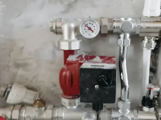 Czerwona pompa obiegowa z termometrem. Czy pompa może chodzić na 3 biegu? Instalacja grzewcza.