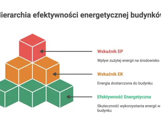 Hierarchia efektywności energetycznej budynków: wskaźniki EP, EK i efektywność energetyczna.