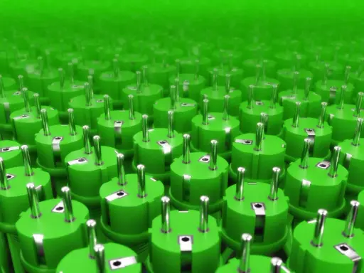 Zielona energia w Polsce: mnóstwo wtyczek symbolizuje produkcję energii elektrycznej w Polsce online.