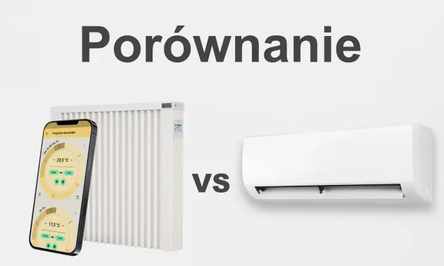 Porównanie grzejnika z aplikacją do sterowania ogrzewaniem i klimatyzatora. Który system zapewni komfort cieplny?