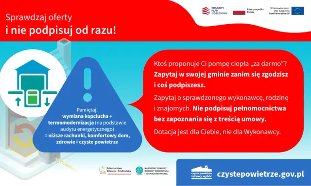 Sprawdzaj oferty i nie podpisuj od razu! Pamiętaj o wymianie kopciucha i termomodernizacji dla czystego powietrza. Nowe zasady programu.