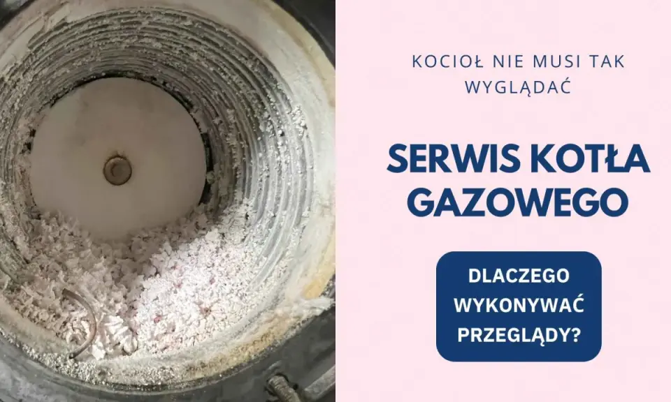Zaniedbany piec gazowy po przeglądzie. Konserwacja pieca gazowego zapobiega takim osadom.