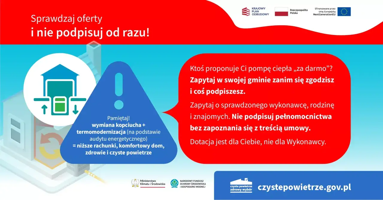 Sprawdzaj oferty, nie podpisuj od razu! Pamiętaj o termomodernizacji i wymianie okien. Dofinansowanie do wymiany okien to niższe rachunki i czyste powietrze.