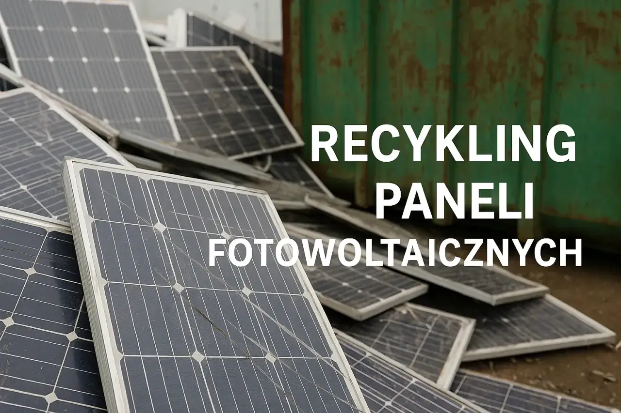 Stare panele fotowoltaiczne czekają na utylizację. Recykling paneli fotowoltaicznych to ważny krok w kierunku zrównoważonego rozwoju.
